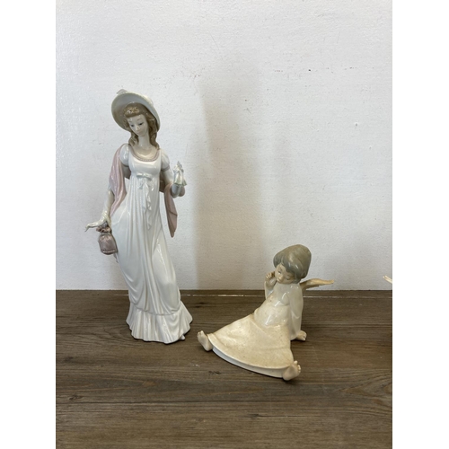 350 - Ten Lladro and Nao porcelain figurines