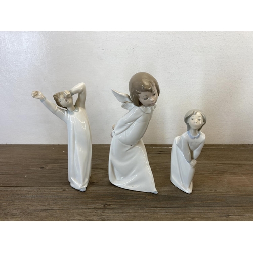 350 - Ten Lladro and Nao porcelain figurines