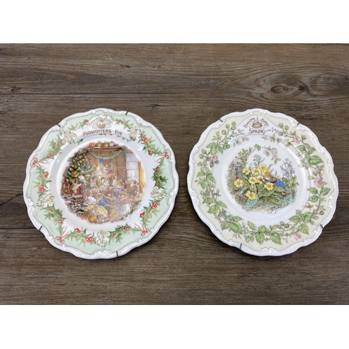 352 - Five Royal Doulton The Brambly Hedge Gift Collection plates, Spring, Summer, Autumn, Winter and Midw... 