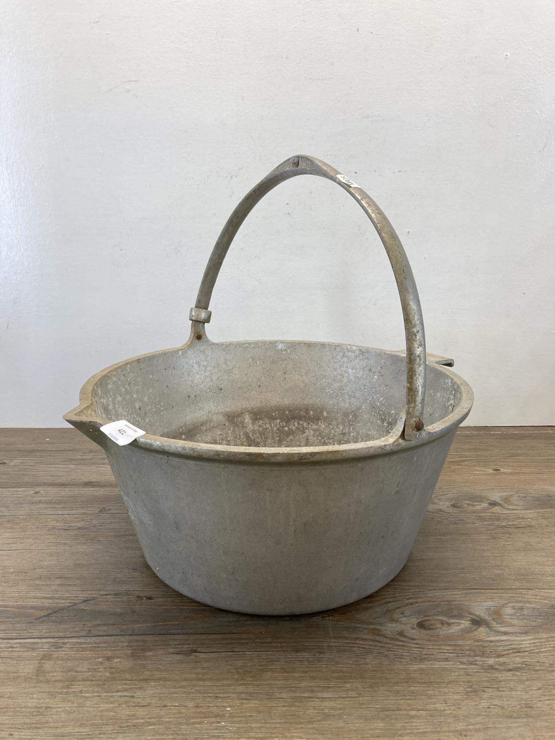 A mid 20th century Daralum Ware galvanized preserve pan - approx. 47cm ...