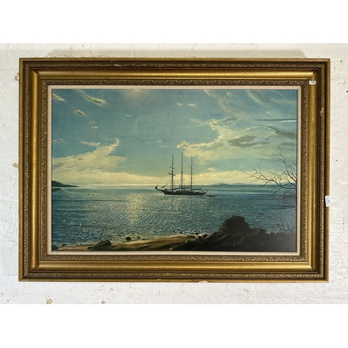 273 - A mid 20th century gilt framed Victor Elford print retailed by Waring & Gillow Ltd - approx. 78cm hi... 