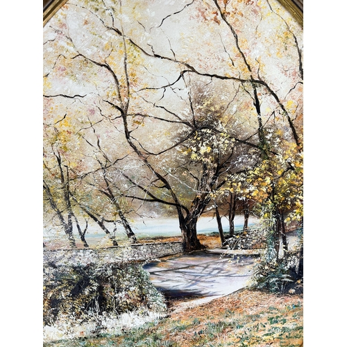 236 - A late 20th century framed Pamela Dorey oil on canvas - approx. 72cm high x 57cm wide