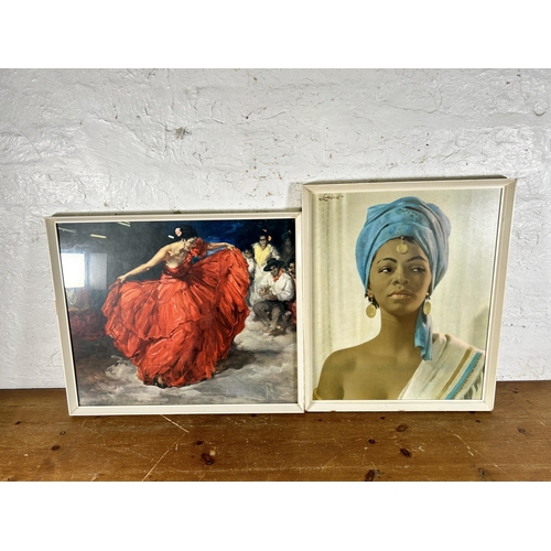 244 - Two mid 20th century framed prints, The Blue Bandana by Walter Lambert - approx. 60cm high x 49cm wi... 