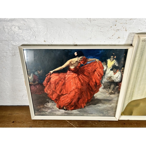 244 - Two mid 20th century framed prints, The Blue Bandana by Walter Lambert - approx. 60cm high x 49cm wi... 