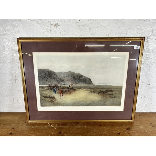 248 - A late 19th century framed Douglas Adams 'A Difficult Bunker' print - approx. 65cm high x 86cm wide