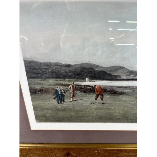 249 - A late 19th century framed Douglas Adams 'The Putting Green' print - approx. 65cm high x 86cm wide