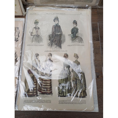 507B - A collection of 19th century book illustrations of fashion, costume etc.