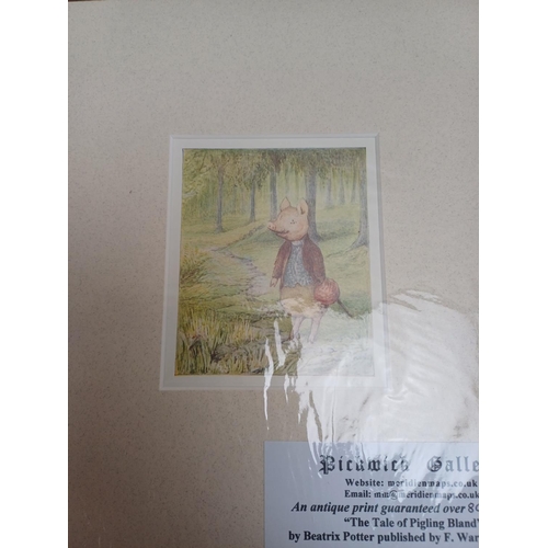 507E - Approx. 21 mounted Beatrix Potter book illustrations