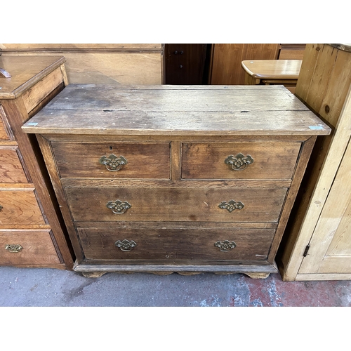126 - A Victorian pine chest of drawers - approx. 77cm high x 91cm wide x 44cm deep