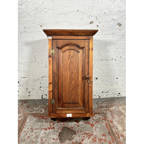 165 - A Victorian style pine wall mountable single door cabinet - approx. 73cm high x 39cm wide x 21cm dee... 