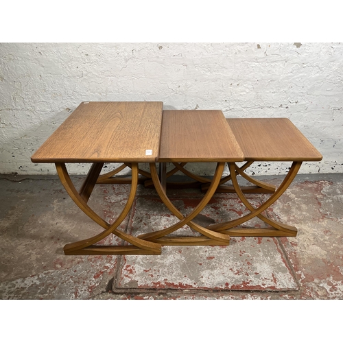 16 - A Nathan teak nest of tables - approx. 52cm high x 61cm wide x 43cm deep