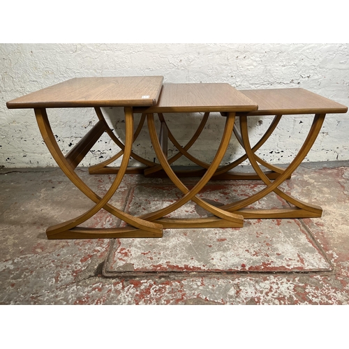 16 - A Nathan teak nest of tables - approx. 52cm high x 61cm wide x 43cm deep