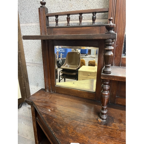 3 - A late 19th century carved mahogany chiffonier - approx. 188cm high x 123cm wide x 30cm deep