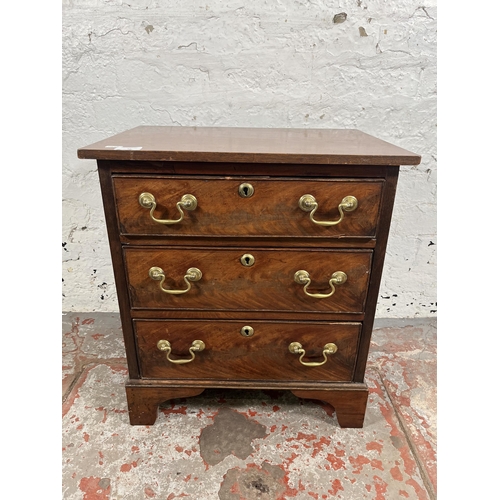 46 - A 19th century mahogany miniature chest of drawers on bracket supports - approx. 56cm high x 50cm wi... 