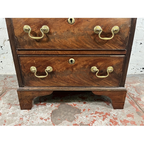 46 - A 19th century mahogany miniature chest of drawers on bracket supports - approx. 56cm high x 50cm wi... 