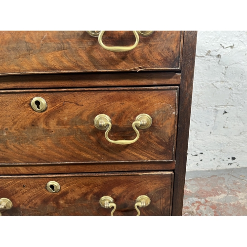 46 - A 19th century mahogany miniature chest of drawers on bracket supports - approx. 56cm high x 50cm wi... 