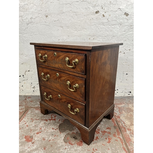 46 - A 19th century mahogany miniature chest of drawers on bracket supports - approx. 56cm high x 50cm wi... 