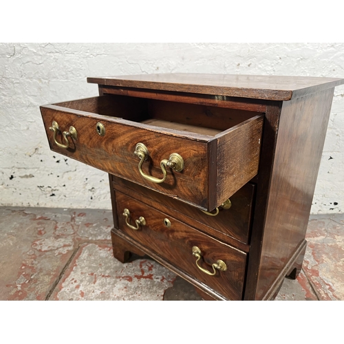 46 - A 19th century mahogany miniature chest of drawers on bracket supports - approx. 56cm high x 50cm wi... 