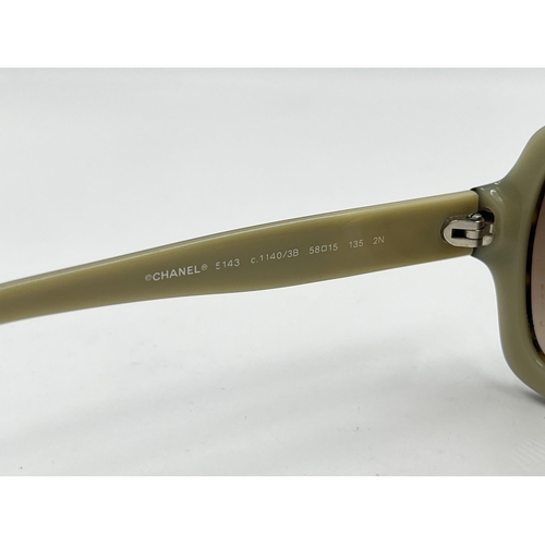 2177 - A pair of Chanel tortoiseshell effect lady's sunglasses