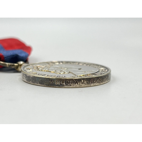 2198 - A boxed Royal Mint faithful service medal awarded to William Ernest Drummond