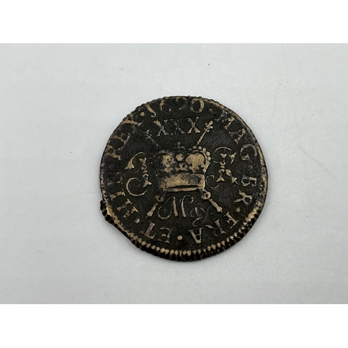 2205 - A May 1690 Irish James II 'Gun Money' thirty pence coin