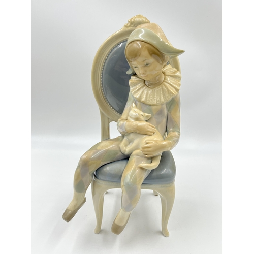 293 - A Lladro no. 1229 Little Harlequin porcelain figurine - approx. 26cm high