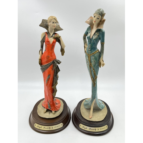 297 - Two Leonardo High Society flapper figurines