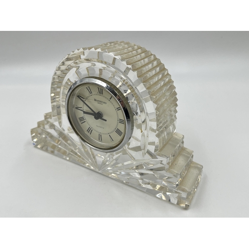 298 - A Waterford Crystal quartz mantel clock