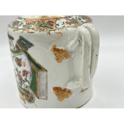 305 - A 19th century Canton hand painted porcelain teapot