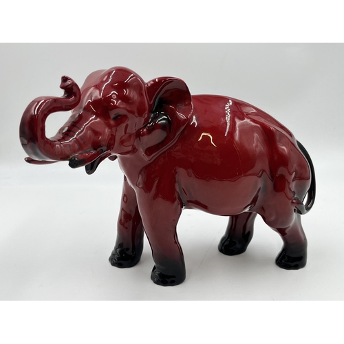 315 - A Royal Doulton Flambé elephant figurine