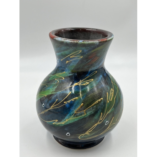 320 - An Anita Harris Art Pottery Koi Carp vase - approx. 15cm high