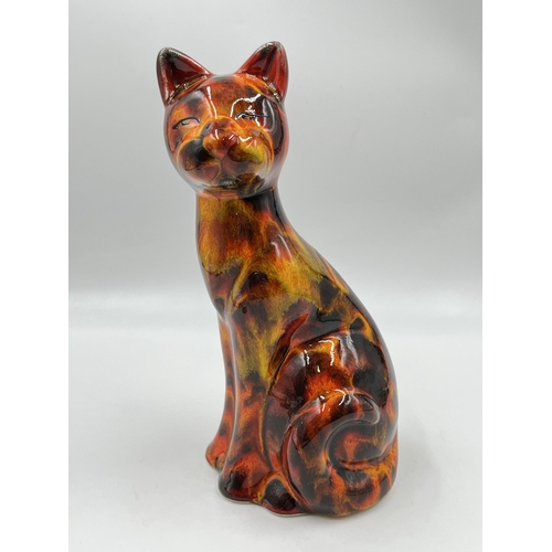 323 - An Anita Harris Art Pottery cat figurine - approx. 22cm high