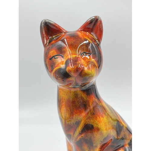 323 - An Anita Harris Art Pottery cat figurine - approx. 22cm high