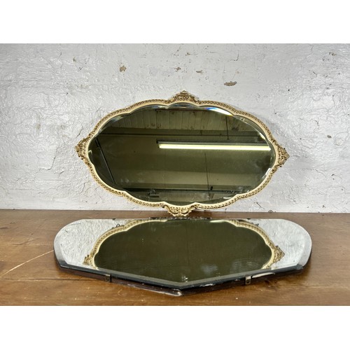 262 - Two wall mirrors, one French style white and gilt framed bevelled edge - approx. 74cm high x 46cm wi... 