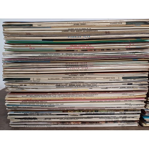 657 - A box containing a large collection of classical LP vinyl records - see images for details