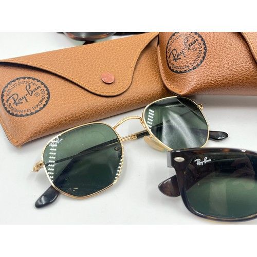 2174 - Five pairs of cased Ray-Ban sunglasses