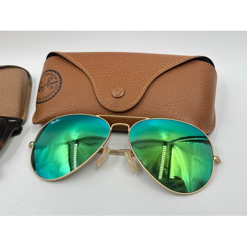 2174 - Five pairs of cased Ray-Ban sunglasses