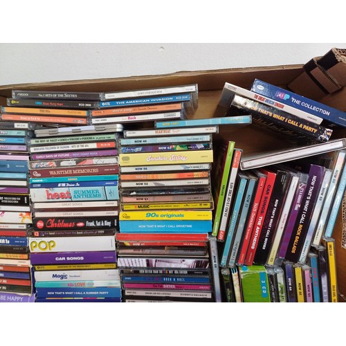 660 - Two boxes containing a large collection of CDs to include Finn, Foo Fighters, Cosmic Rough Riders, P... 