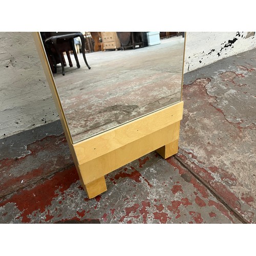 221A - An IKEA beech framed wall mountable full length mirror - approx. 170cm high x 40cm wide