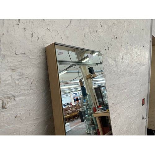 221A - An IKEA beech framed wall mountable full length mirror - approx. 170cm high x 40cm wide