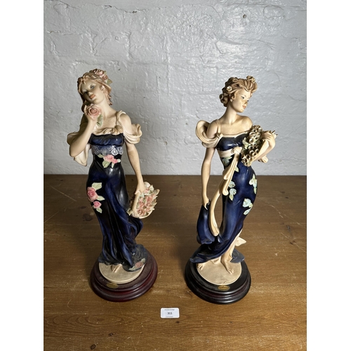 311 - Two Giuseppe Armani Florence limited edition of 3000 resin figurines to include Spring Bluebell, mod... 