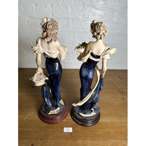 311 - Two Giuseppe Armani Florence limited edition of 3000 resin figurines to include Spring Bluebell, mod... 