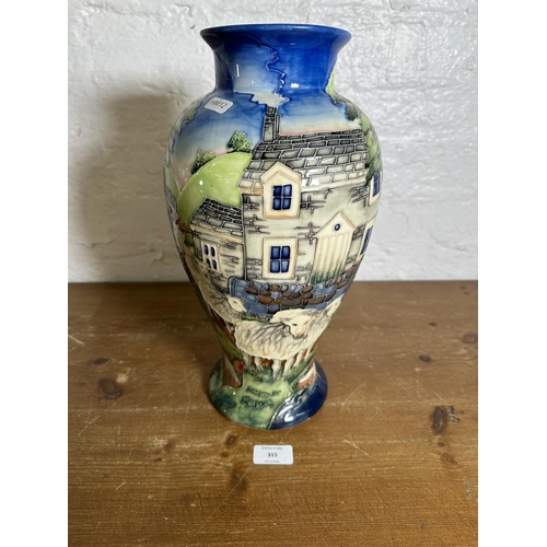 315 - An Old Tupton Ware Farmyard Collection tubelined vase - approx. 36cm high