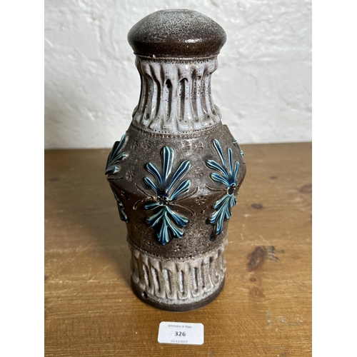 326 - A mid 20th century Italian Bitossi style pottery table lamp - approx. 25cm high