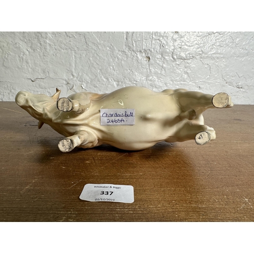 337 - A Beswick Charolais Bull figurine - no. 2463A