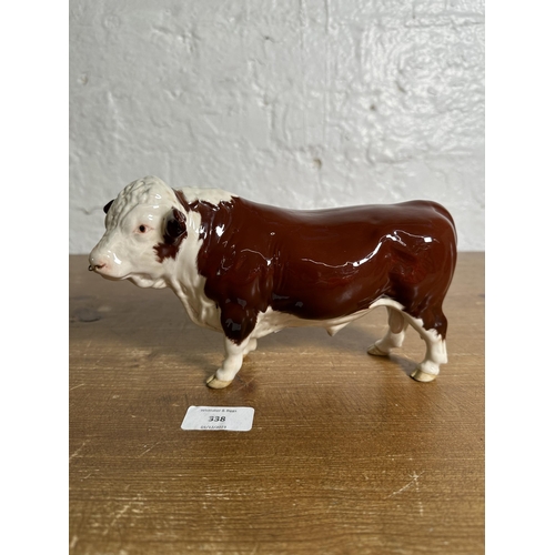 338 - A Beswick Polled Hereford Bull figurine - no. 2549A