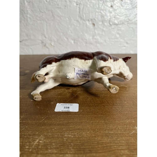 338 - A Beswick Polled Hereford Bull figurine - no. 2549A