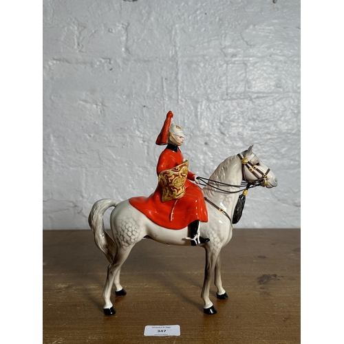 347 - A Beswick Lifeguard on dapple grey horse figurine, no. 1624 - approx. 24cm high