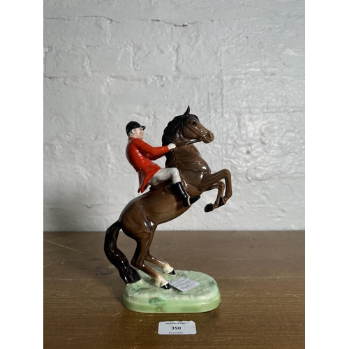 350 - A Beswick Huntsman on Rearing Horse, no. 868 - approx. 24cm high