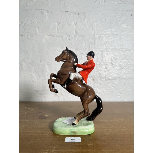 350 - A Beswick Huntsman on Rearing Horse, no. 868 - approx. 24cm high